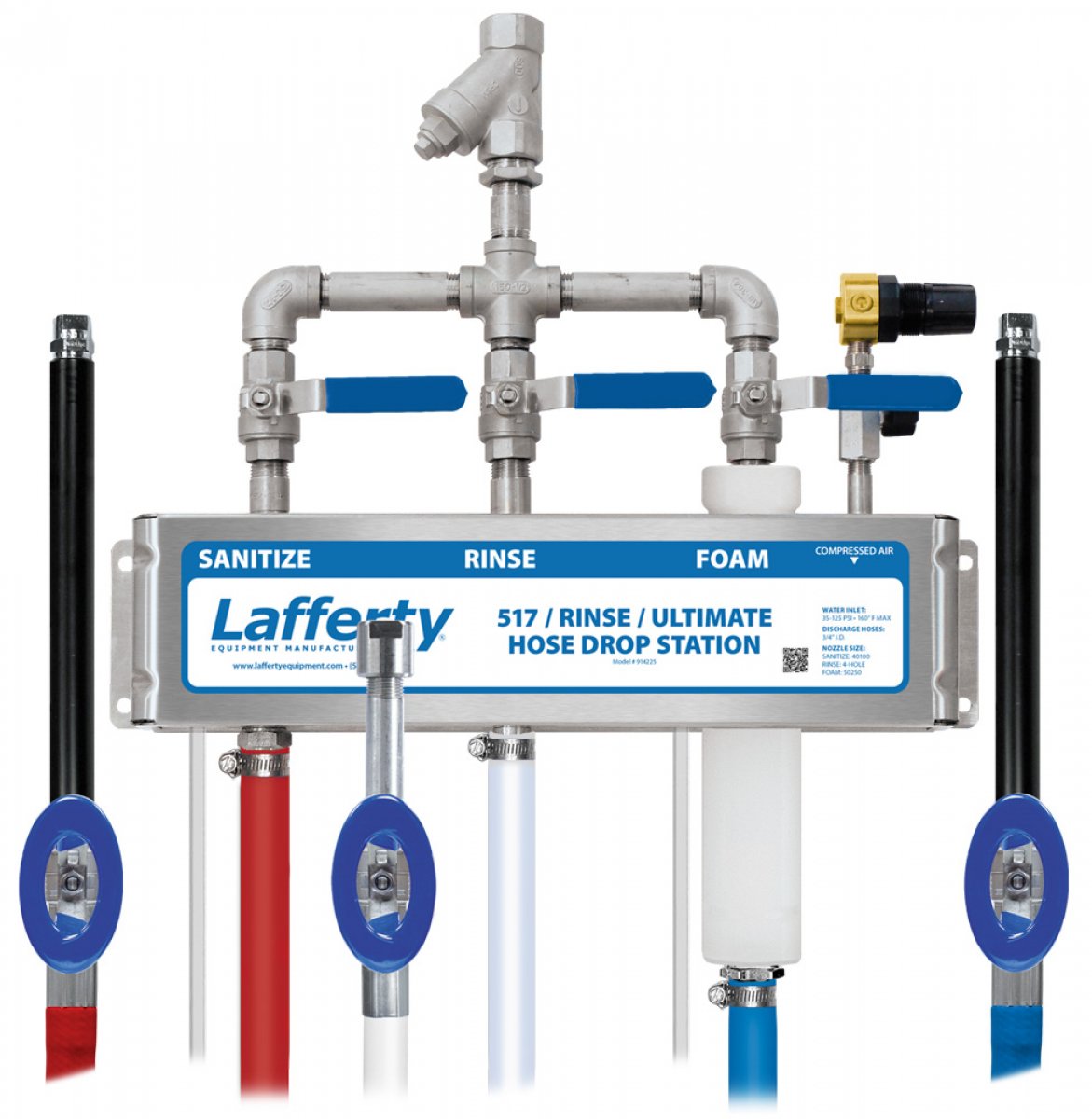 517 Sanitize / Rinse / Ultimate Foam Hose Drop Station Lafferty