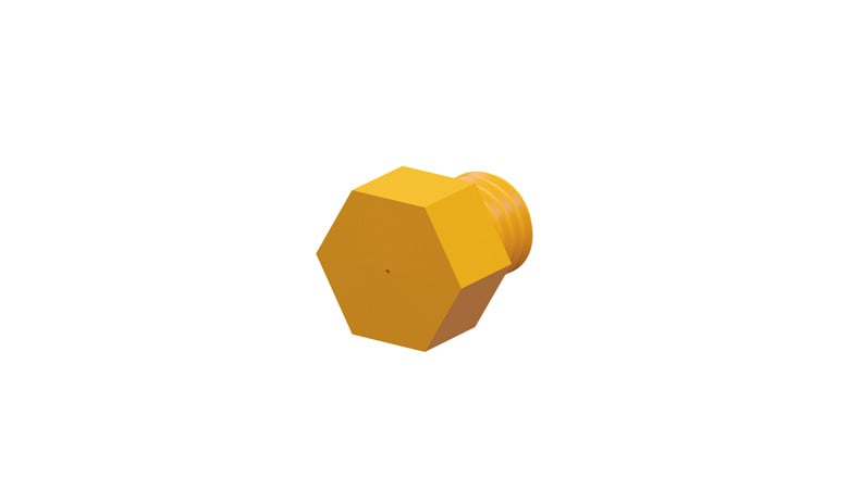 Metering Tip, Orange, PVDF