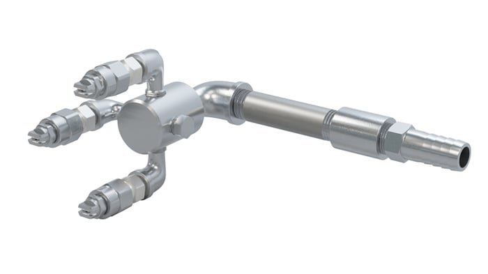3-Way Asphalt Spray Head Assembly W/ 4020 Nozzles