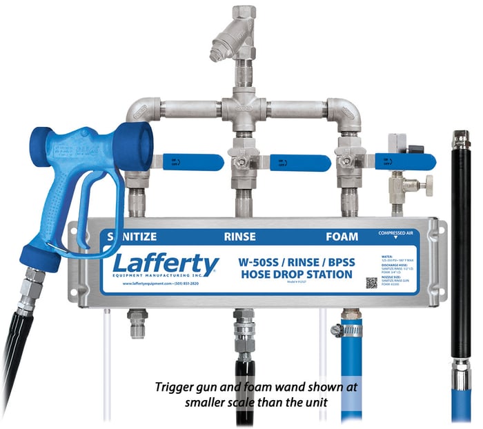 W-50SS Sanitize / Rinse / BPSS Foam Hose Drop Station