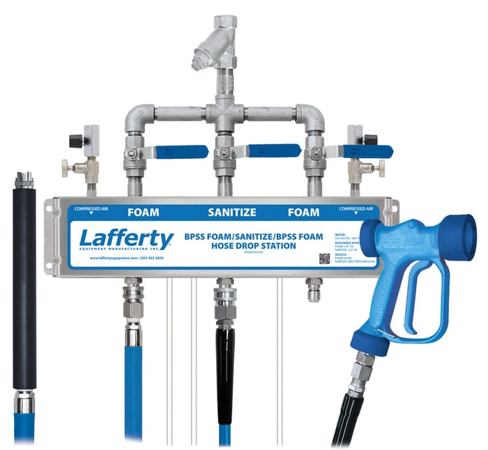 BPSS Foam / W-50SS Sanitize / BPSS Foam Hose Drop Station