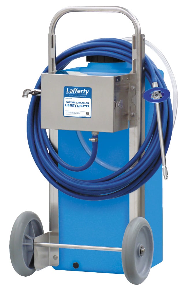 Portable 2-Wheel 20 Gallon Liberty Sprayer, Blue