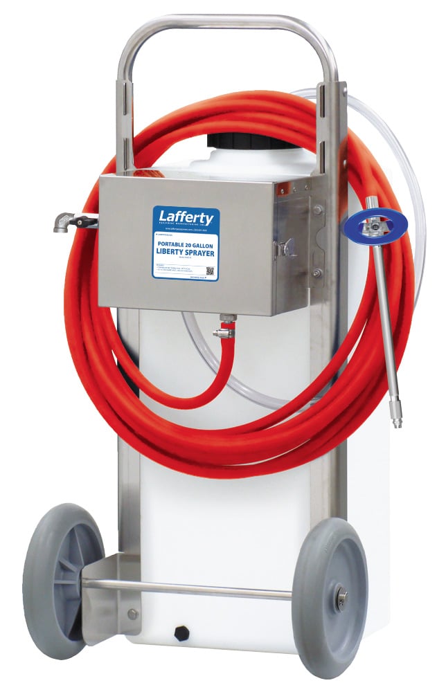 Portable 2-Wheel 20 Gallon Liberty Sprayer, Red