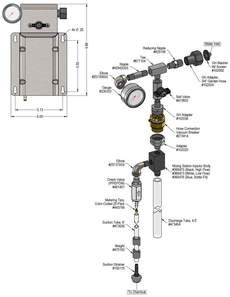 1-Way Ball Valve Mixing Station