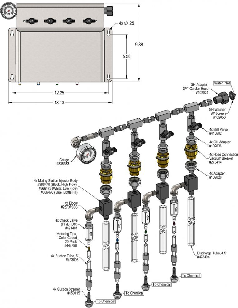 4-Way Ball Valve Mixing Station