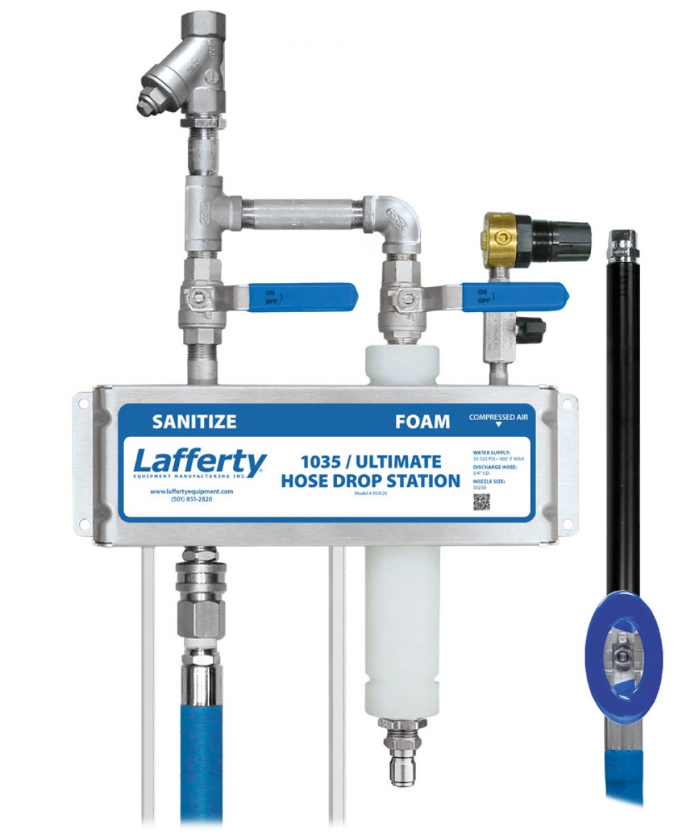 1035 Sanitize/ Ultimate Foam Hose Drop Station Lafferty Equipment