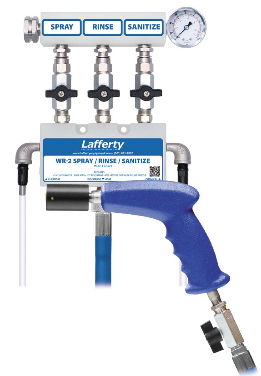 WR2 Spray / Rinse / Sanitize W/ Pistol Grip Gun Lafferty Equipment