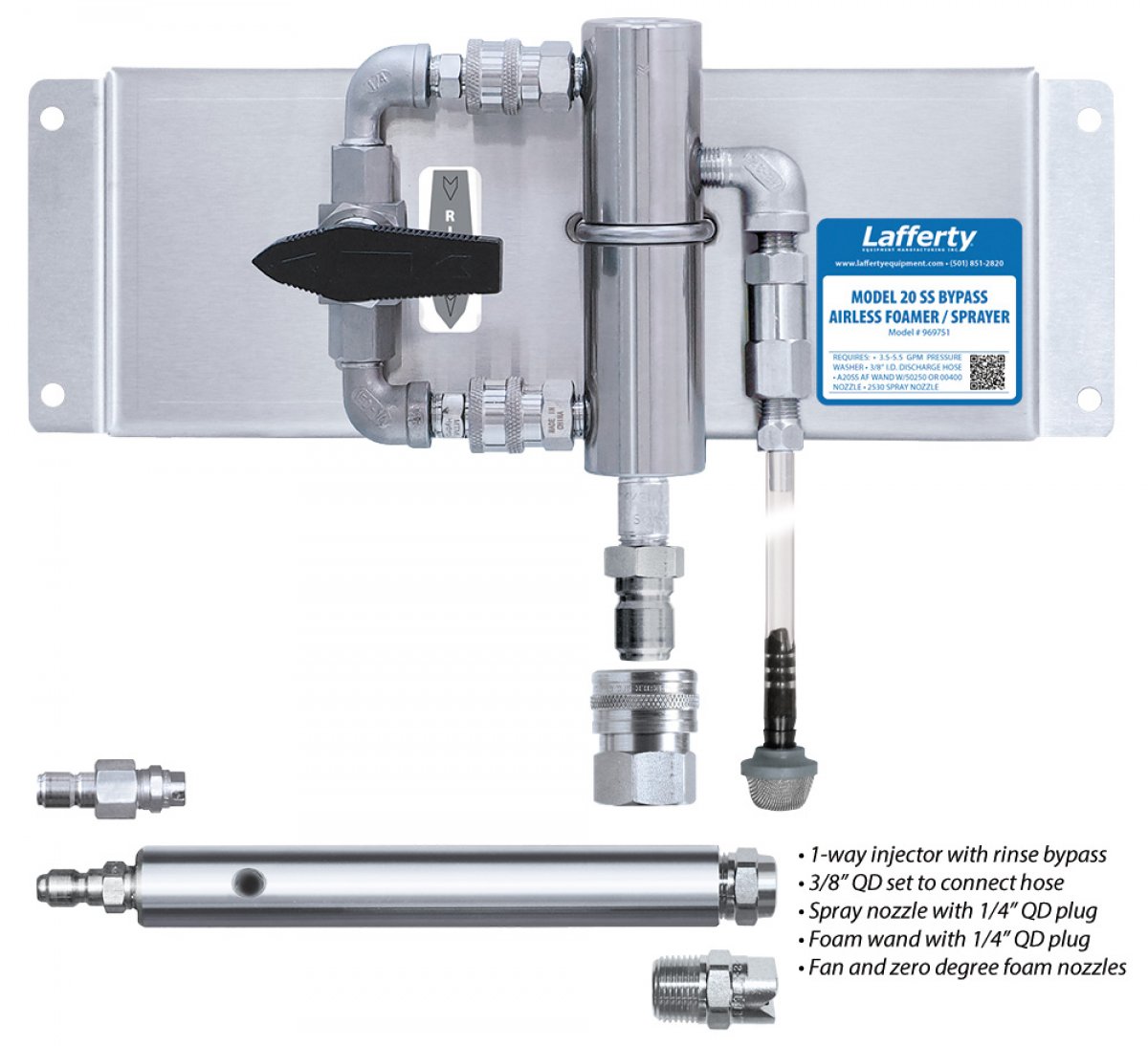Model 20 SS Bypass Airless Foamer / Sprayer Lafferty Equipment