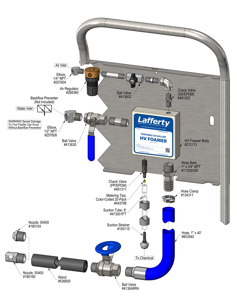 fumi 916820 - Portable 20 Gallon HV Foamer | Lafferty Equipment