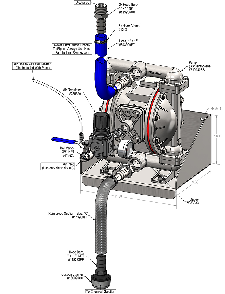 919060SS - Central Pump System - Stainless Steel/Santoprene
