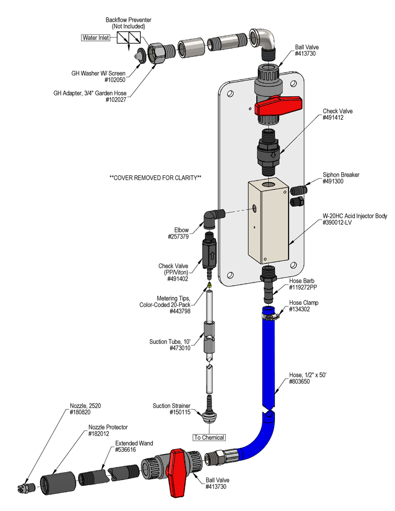 972011-LV - 1-Way Acid W20HC Spray-All | Lafferty Equipment