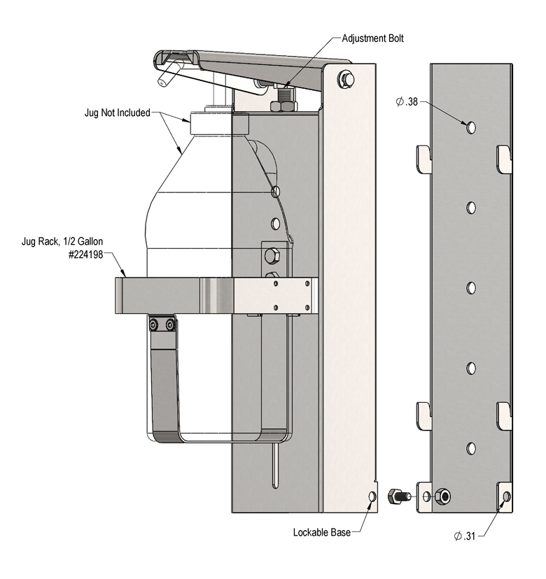 976936 - Sentinel 1/2-Gallon Hand Sanitizer Dispenser