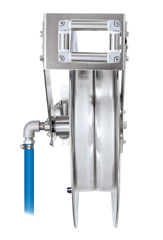 Hose Reel, SS, For 3/4" x 50', 150 PSI, With Jumper Hose Kit Lafferty