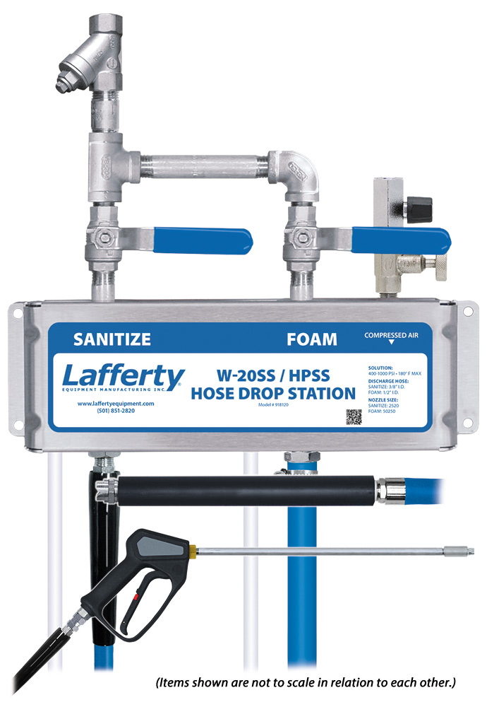 918120 - W-20SS Sanitize / HPSS Foam Hose Drop Station