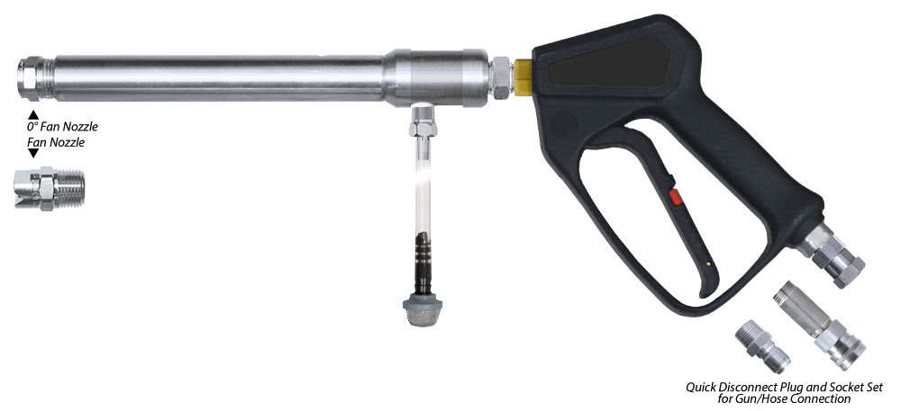 VC-1083 - Model 20 SS Hose End Airless Foamer W/ Trigger Gun